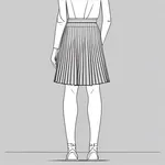 gray pleated skirt image